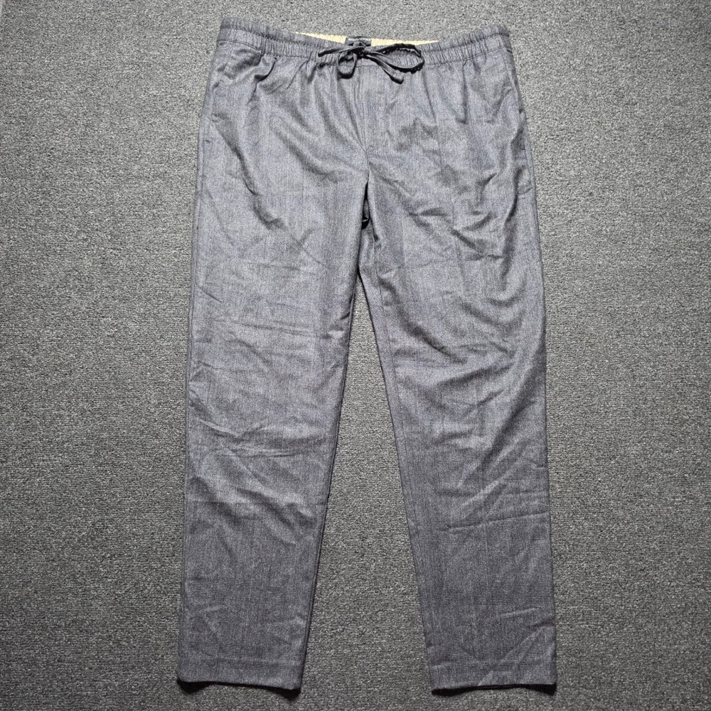 Banana Republic Trousers Grey Glen Plaid Mens XL Vitale Barberis Canonico Wool